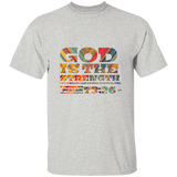 Bible Verse Men 5.3 oz. T-Shirt - "Psalm 73:26" Design 3 - Meditate Healing Christian Store