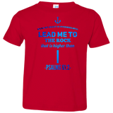 Bible Verse Toddler Jersey T-Shirt - "Psalms 61:2" Design 1 - Meditate Healing Christian Store