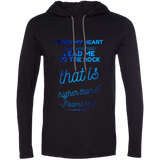 Bible Verse Men Long Sleeve T-Shirt Hoodie - "Psalm 61:2" Design 18 - Meditate Healing Christian Store