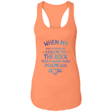 Bible Verses Ladies Ideal Racerback Tank - "Psalm 61:2" Design 17 - Meditate Healing Christian Store