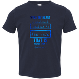 Bible Verse Toddler Jersey T-Shirt - "Psalms 61:2" Design 5 - Meditate Healing Christian Store
