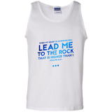 Bible Verse Men 100% Cotton Tank Top - "Psalm 61:2" Design 12 - Meditate Healing Christian Store