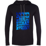 Bible Verse Men Long Sleeve T-Shirt Hoodie - "Psalm 61:2" Design 20 - Meditate Healing Christian Store
