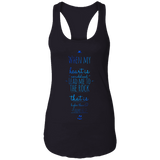 Bible Verses Ladies Ideal Racerback Tank - "Psalm 61:2" Design 3 - Meditate Healing Christian Store