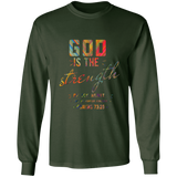Bible Verse Long Sleeve Ultra Cotton T-Shirt - "Psalm 73:26" Design 6 - Meditate Healing Christian Store