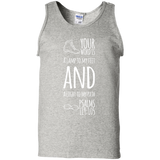 Bible Verse Men 100% Cotton Tank Top - "Psalm 119:105" Design 20 (White Font) - Meditate Healing Christian Store