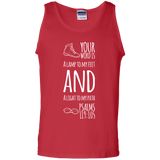 Bible Verse Men 100% Cotton Tank Top - "Psalm 119:105" Design 20 (White Font) - Meditate Healing Christian Store