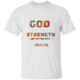 Bible Verse Men 5.3 oz. T-Shirt - "Psalm 73:26" Design 11 - Meditate Healing Christian Store