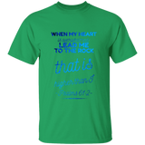 Bible Verse Men 5.3 oz. T-Shirt - "Psalm 61:2" Design 18 - Meditate Healing Christian Store