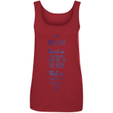 Bible Verses Ladies' 100% Ringspun Cotton Tank Top - "Psalm 61:2" Design 3 - Meditate Healing Christian Store