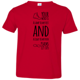 Bible Verse Toddler Jersey T-Shirt - "Psalm 119:105" Design 20 (Black Font) - Meditate Healing Christian Store