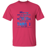 Bible Verse Men 5.3 oz. T-Shirt - "Psalm 61:2" Design 6 - Meditate Healing Christian Store
