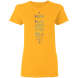 Bible Verses Ladies' 5.3 oz. T-Shirt - "Psalm 61:2" Design 3 - Meditate Healing Christian Store