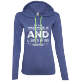 Bible Verse Ladies' Long Sleeve T-Shirt Hoodie - "Psalm 119:105" Design 16 (White Font) - Meditate Healing Christian Store
