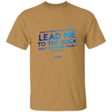 Bible Verse Men 5.3 oz. T-Shirt - "Psalm 61:2" Design 12 - Meditate Healing Christian Store