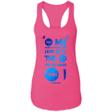 Bible Verses Ladies Ideal Racerback Tank - "Psalm 61:2" Design 9 - Meditate Healing Christian Store
