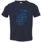 Bible Verse Toddler Jersey T-Shirt - "Psalms 61:2" Design 17 - Meditate Healing Christian Store
