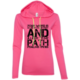 Bible Verse Ladies' Long Sleeve T-Shirt Hoodie - "Psalm 119:105" Design 7 (Black Font) - Meditate Healing Christian Store
