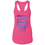 Bible Verses Ladies Ideal Racerback Tank - "Psalm 61:2" Design 5 - Meditate Healing Christian Store