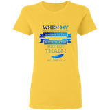 Bible Verses Ladies' 5.3 oz. T-Shirt - "Psalm 61:2" Design 13 - Meditate Healing Christian Store