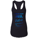 Bible Verses Ladies Ideal Racerback Tank - "Psalm 61:2" Design 18 - Meditate Healing Christian Store