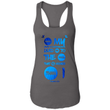 Bible Verses Ladies Ideal Racerback Tank - "Psalm 61:2" Design 9 - Meditate Healing Christian Store