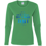 Bible Verse Ladies' Cotton Long Sleeve T-Shirt - "Psalm 61:2" Design 11 - Meditate Healing Christian Store