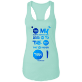 Bible Verses Ladies Ideal Racerback Tank - "Psalm 61:2" Design 9 - Meditate Healing Christian Store