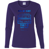 Bible Verse Ladies' Cotton Long Sleeve T-Shirt - "Psalms 61:2" Design 5 - Meditate Healing Christian Store