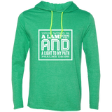 Bible Verse Men Long Sleeve T-Shirt Hoodie - "Psalm 119:105" Design 12 (White Font) - Meditate Healing Christian Store