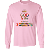 Bible Verse Long Sleeve Ultra Cotton T-Shirt - "Psalm 73:26" Design 2 - Meditate Healing Christian Store