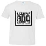 Bible Verse Toddler Jersey T-Shirt - "Psalm 119:105" Design 12 (Black Font) - Meditate Healing Christian Store