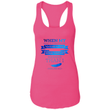 Bible Verses Ladies Ideal Racerback Tank - "Psalm 61:2" Design 13 - Meditate Healing Christian Store