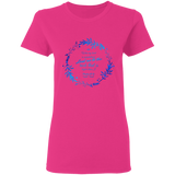 Bible Verses Ladies' 5.3 oz. T-Shirt - "Psalm 61:2" Design 19 - Meditate Healing Christian Store