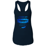 Bible Verses Ladies Ideal Racerback Tank - "Psalm 61:2" Design 13 - Meditate Healing Christian Store