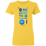 Bible Verses Ladies' 5.3 oz. T-Shirt - "Psalm 61:2" Design 9 - Meditate Healing Christian Store