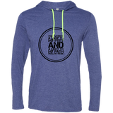 Bible Verse Men Long Sleeve T-Shirt Hoodie - "Psalm 119:105" Design 8 (Black Font) - Meditate Healing Christian Store