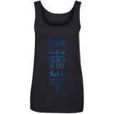 Bible Verses Ladies' 100% Ringspun Cotton Tank Top - "Psalm 61:2" Design 3 - Meditate Healing Christian Store