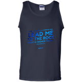 Bible Verse Men 100% Cotton Tank Top - "Psalm 61:2" Design 12 - Meditate Healing Christian Store
