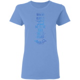 Bible Verses Ladies' 5.3 oz. T-Shirt - "Psalm 61:2" Design 2 - Meditate Healing Christian Store