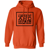 Bible Verse Men G185 Pullover Hoodie 8 oz. - Your Word Is Light To My Path ~Psalm 119:105~ Design 13