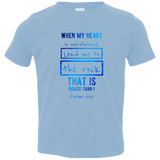 Bible Verse Toddler Jersey T-Shirt - "Psalms 61:2" Design 5 - Meditate Healing Christian Store