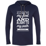 Bible Verse Men Long Sleeve T-Shirt Hoodie - "Psalm 119:105" Design 15 (White Font) - Meditate Healing Christian Store