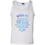 Bible Verse Men 100% Cotton Tank Top - "Psalm 61:2" Design 17 - Meditate Healing Christian Store