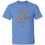 Bible Verse Men 5.3 oz. T-Shirt - "Psalm 73:26" Design 12 - Meditate Healing Christian Store