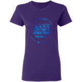Bible Verses Ladies' 5.3 oz. T-Shirt - "Psalm 61:2" Design 8 - Meditate Healing Christian Store