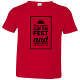 Bible Verse Toddler Jersey T-Shirt - "Psalm 119:105" Design 2 (Black Font) - Meditate Healing Christian Store