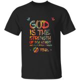 Bible Verse Men 5.3 oz. T-Shirt - "Psalm 73:26" Design 7 - Meditate Healing Christian Store