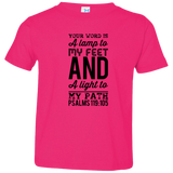 Bible Verse Toddler Jersey T-Shirt - "Psalm 119:105" Design 3 (Black Font) - Meditate Healing Christian Store