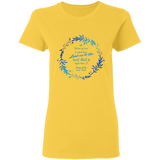Bible Verses Ladies' 5.3 oz. T-Shirt - "Psalm 61:2" Design 19 - Meditate Healing Christian Store